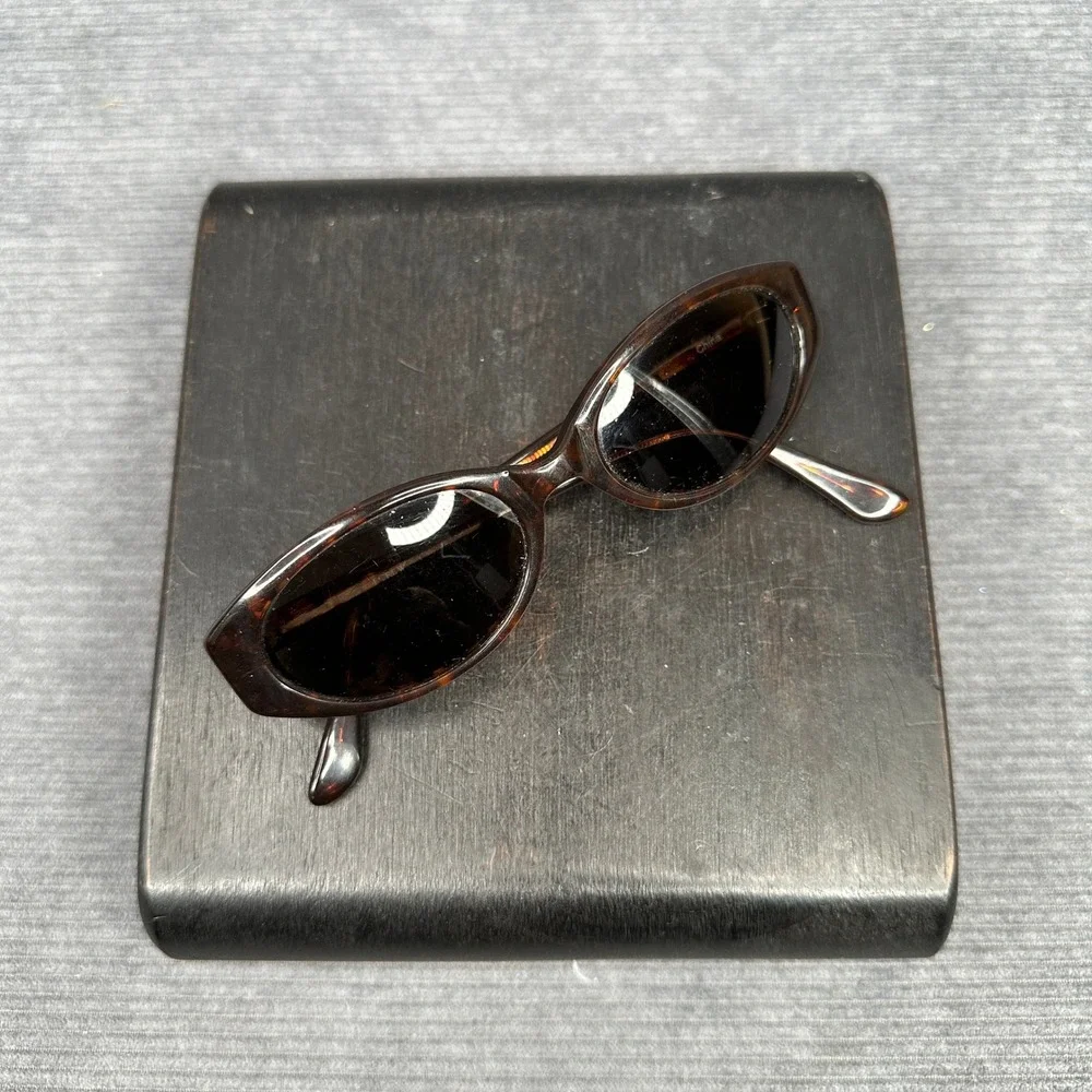 J.Crew Tortoiseshell Oval Y2K Sunglasses Brown Amber Vintage Style 13750